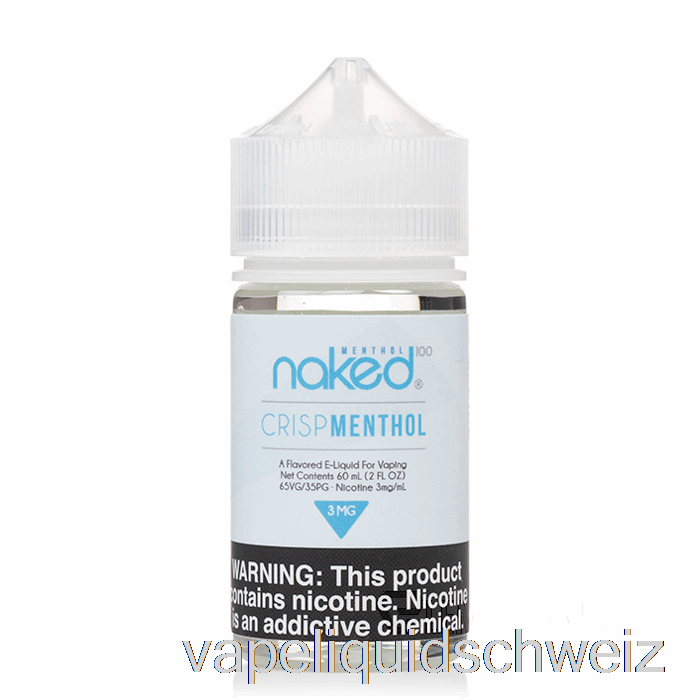 Knackiges Menthol – Nacktes 100 Menthol – 60 Ml 3 Mg Vape Ohne Nikotin